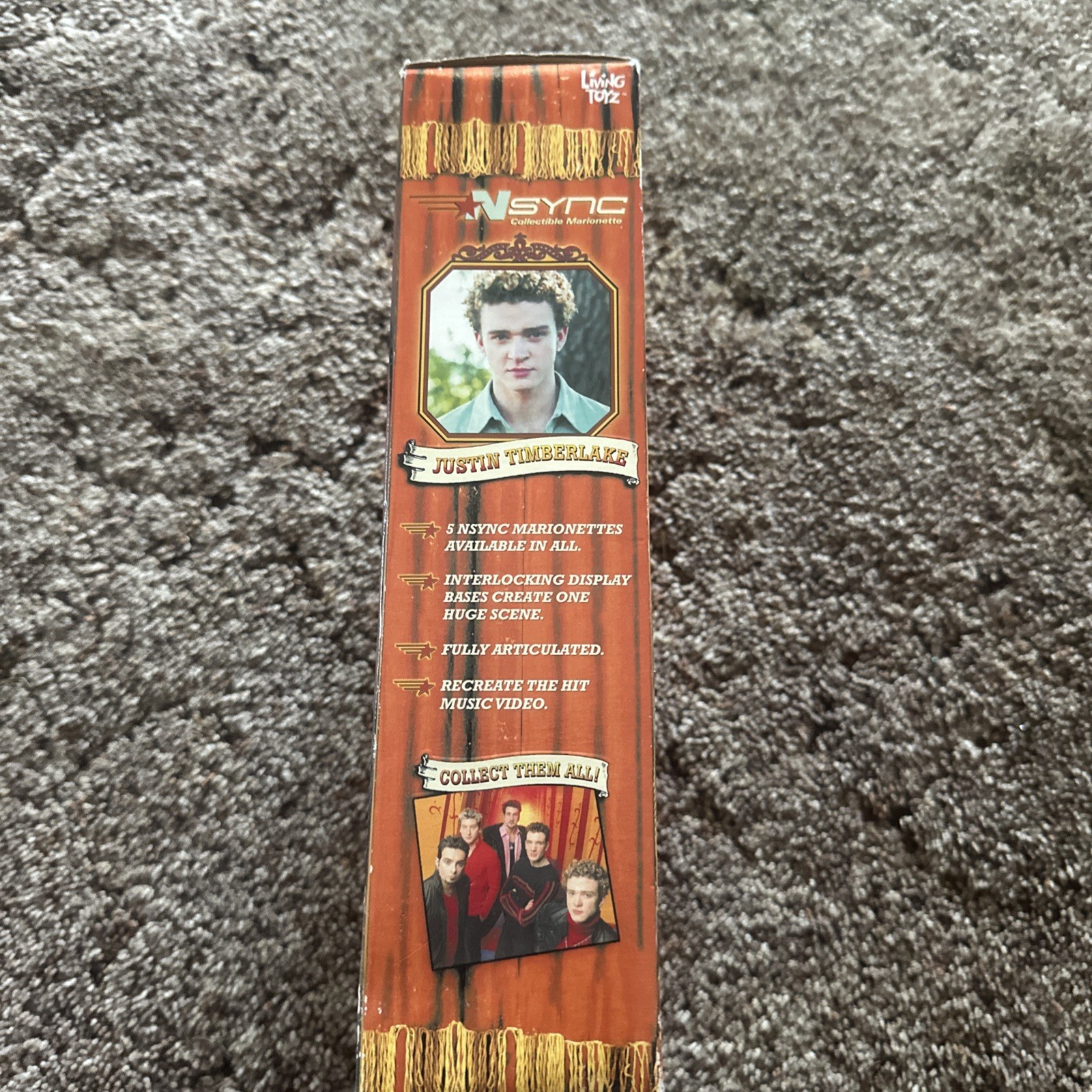 New In Box NSYNC Justin Timberlake Collectible Marionette Doll Living Toyz 2000