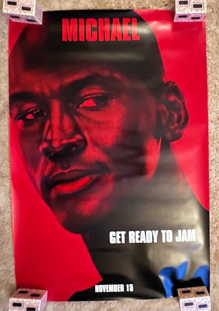 Space Jam 1996 Double-Sided Movie Poster 27×40 ft. Michael Jordan Rolled