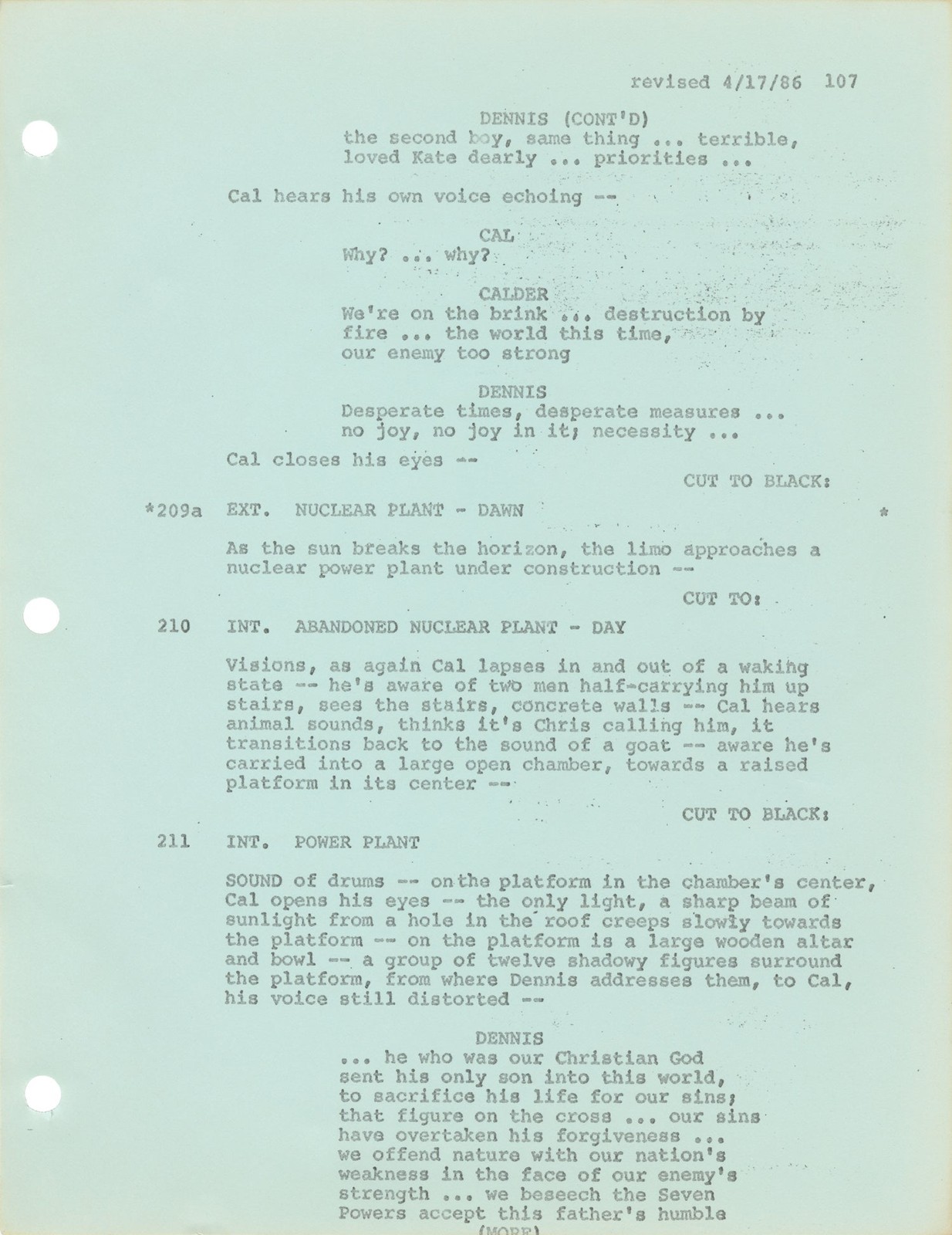 Mark Frost BELIEVERS Original screenplay for the 1987 film 1986 #166553