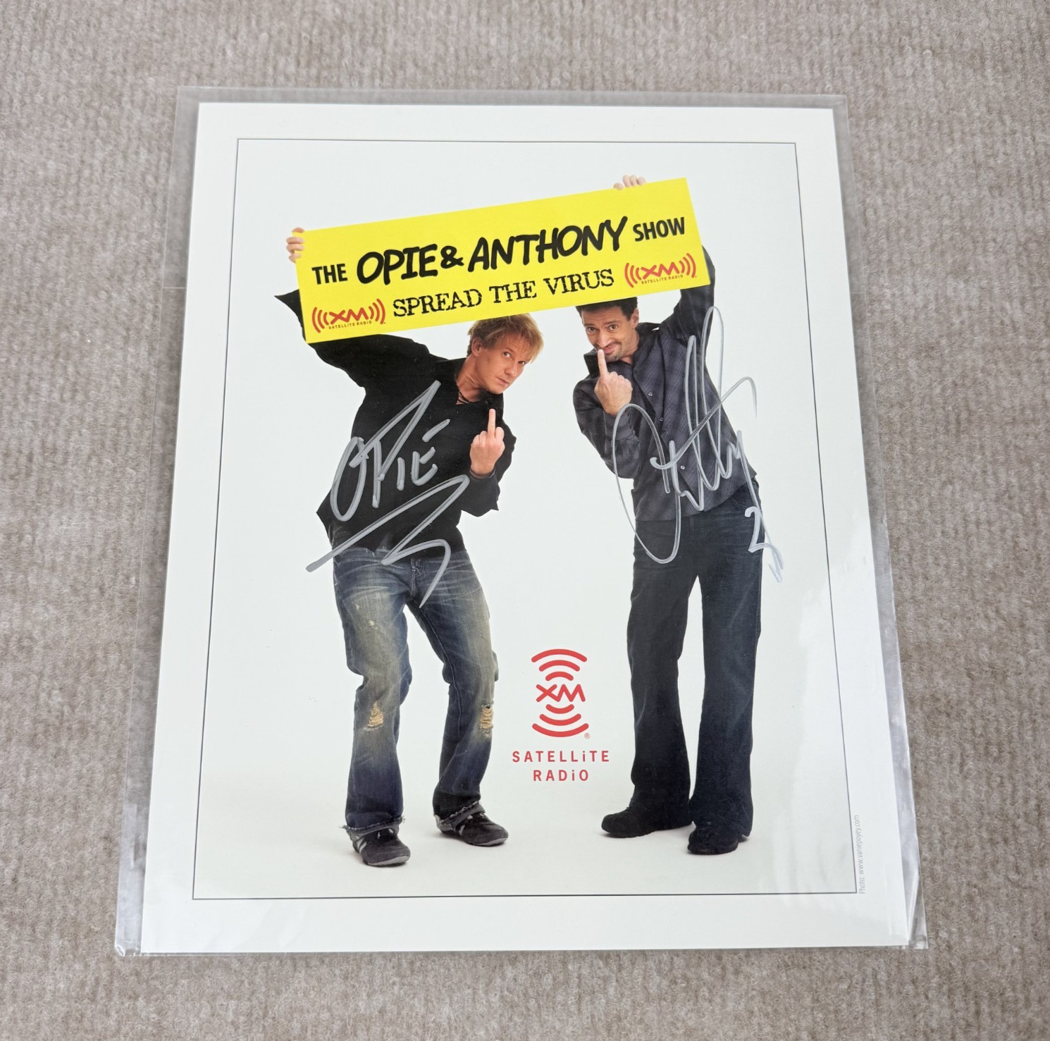 The Opie & Anthony Show Signed Autographed Photo XM Radio Promotional Photo 2004