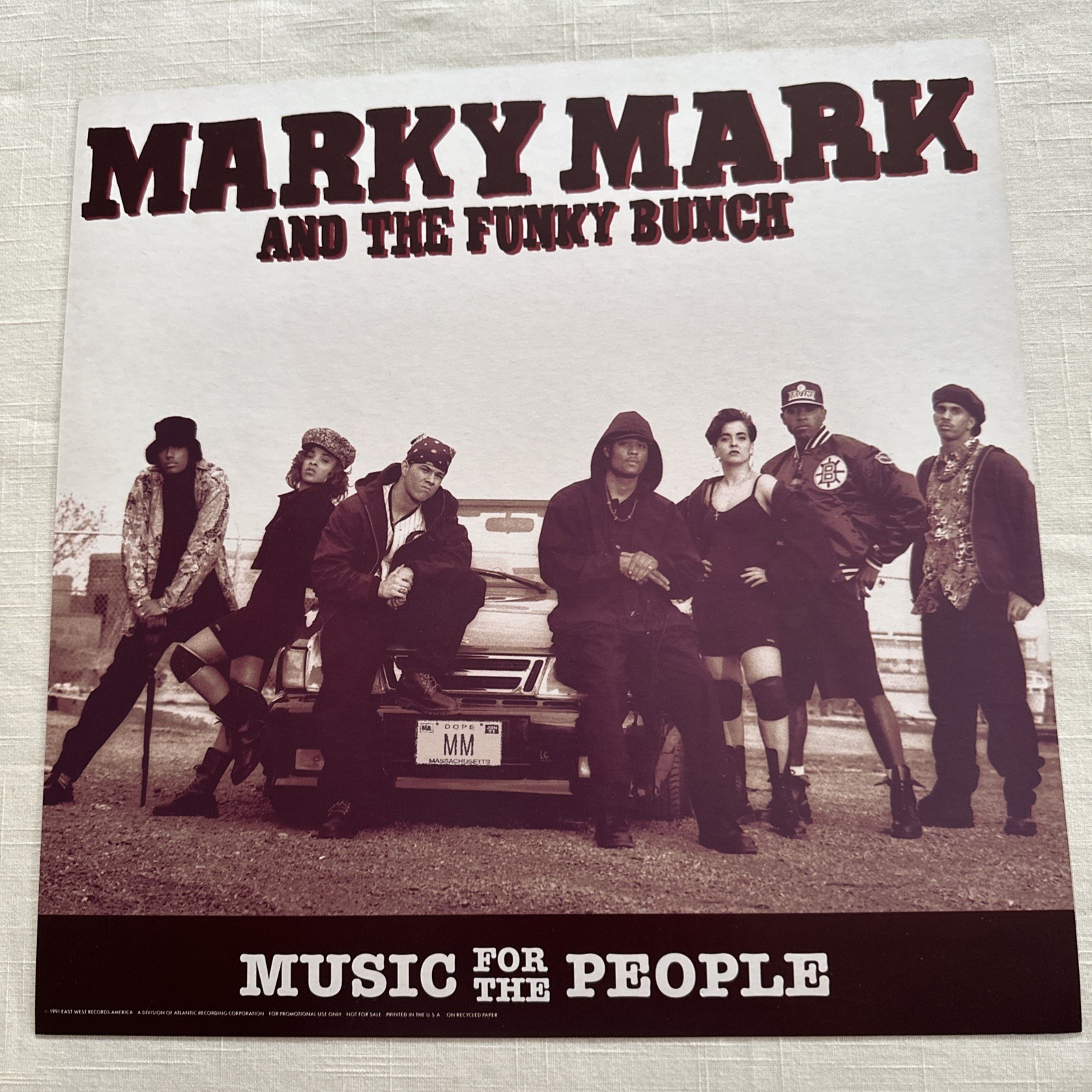 Original 1991 Marky Mark “Music For The People” Promo Album Flat Poster 2-Sided