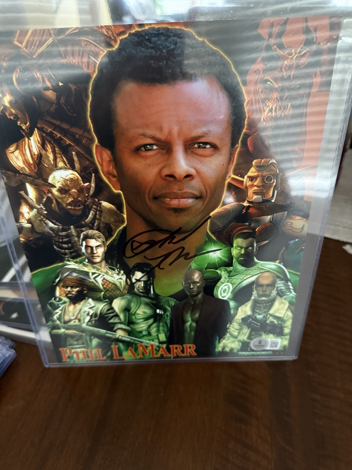 Rare Signed Phil LaMarr Autographed Justice League Green Lantern etc Beckett COA