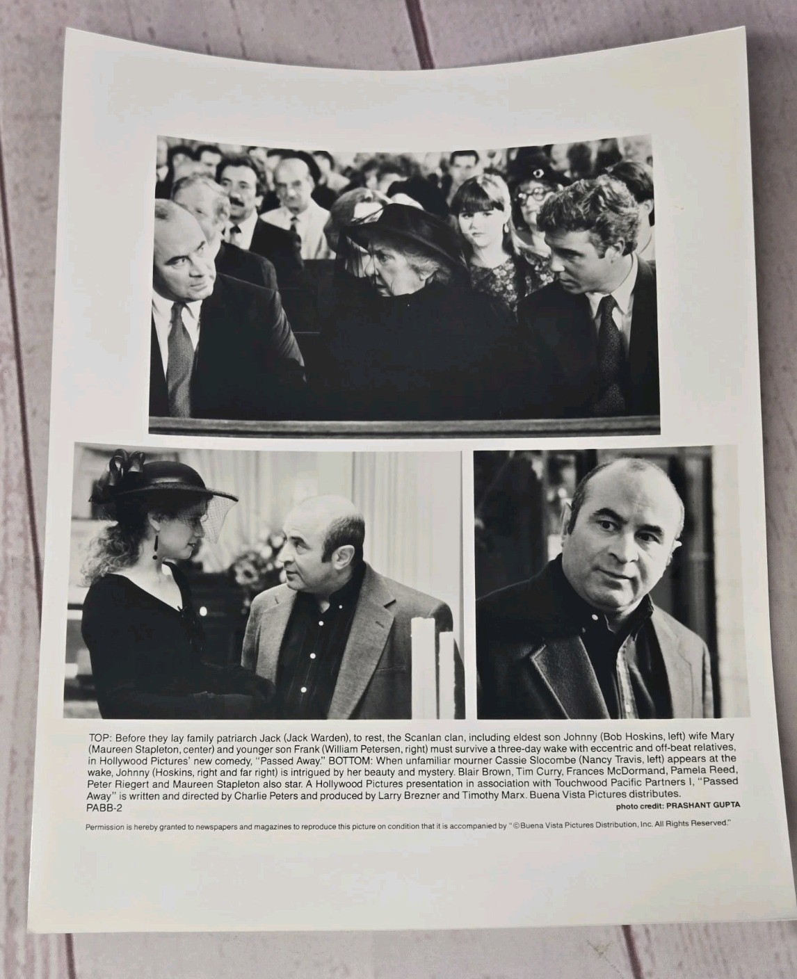 1992 PASSED AWAY Dark Comedy 8×10 Promo Photos Jack Warden Nancy Travis Lot of 2