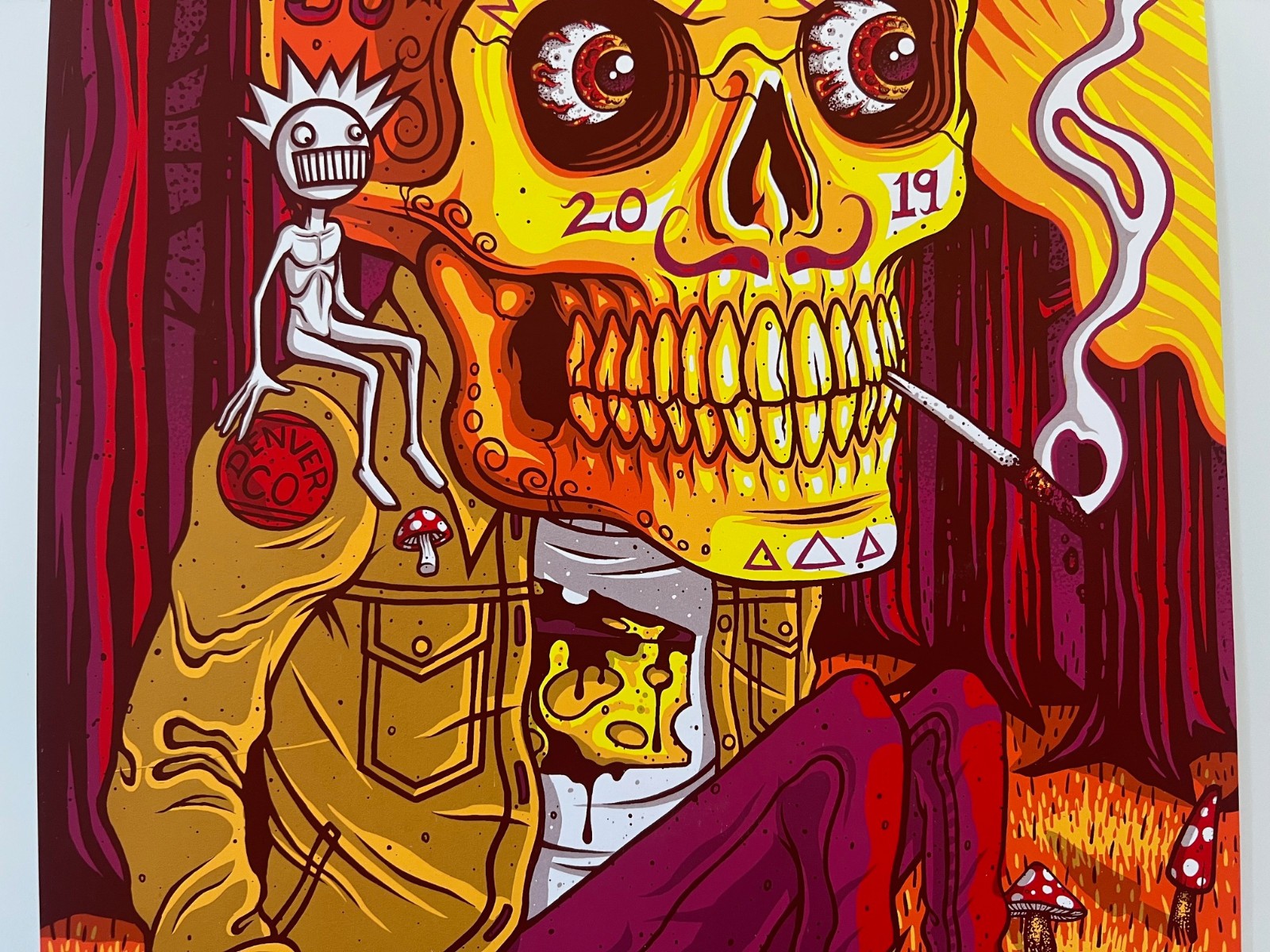 Ween poster 2019 Denver Hand-numbered #30/225, Jim Mazza 24″ x 12″