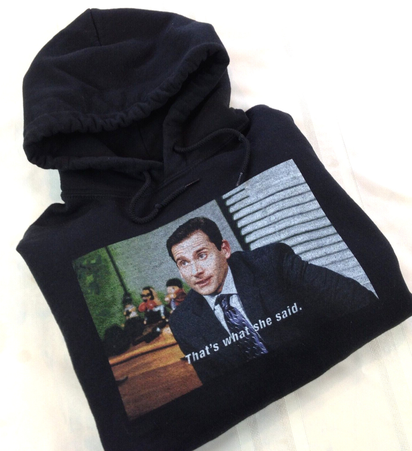 THE OFFICE “That’s What She Said” Graphic Hooded Sweatshirt Hoodie Unisex Size S