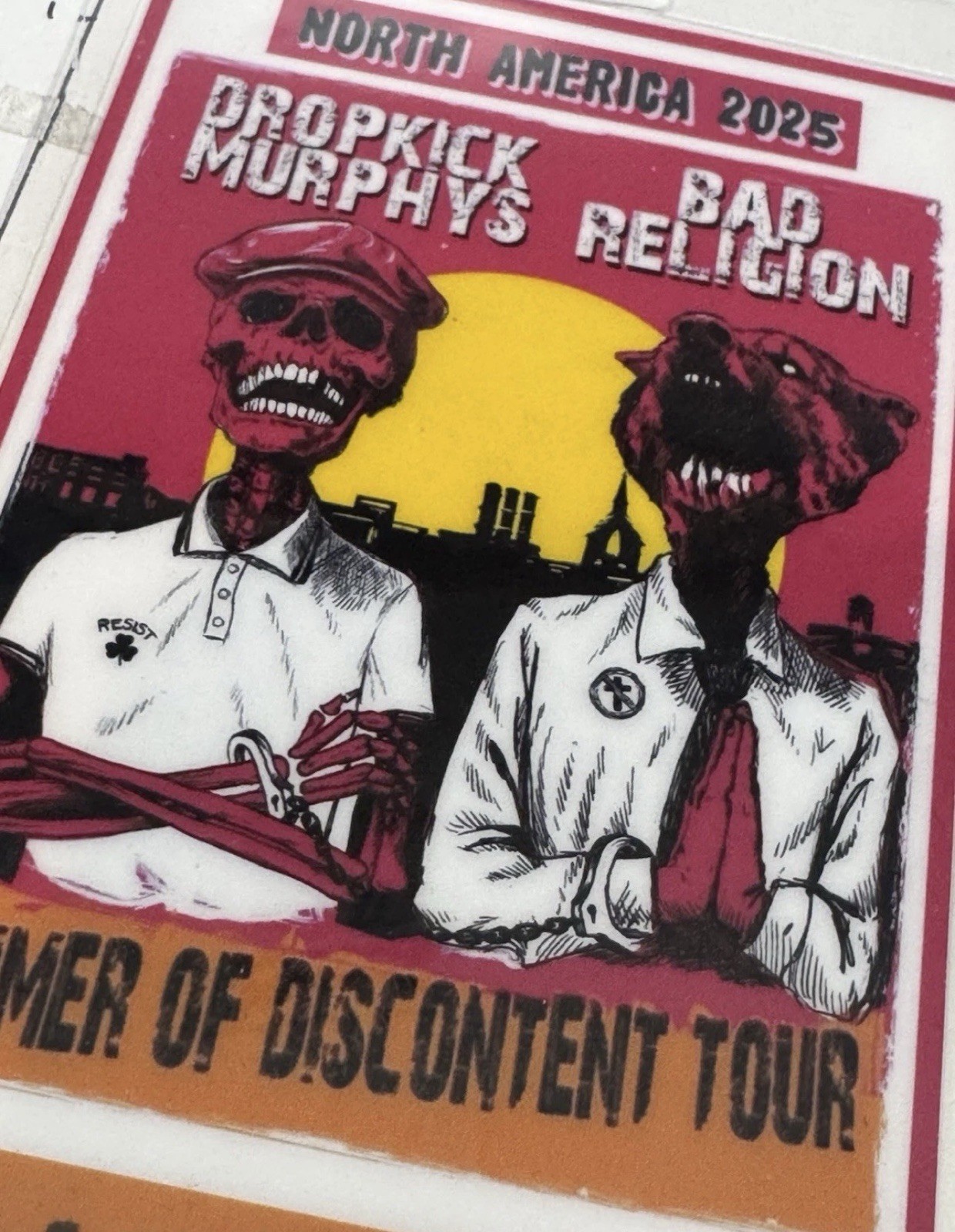 2 Dropkick Murphys Commemorative All Access Backstage Passes & Lanyards