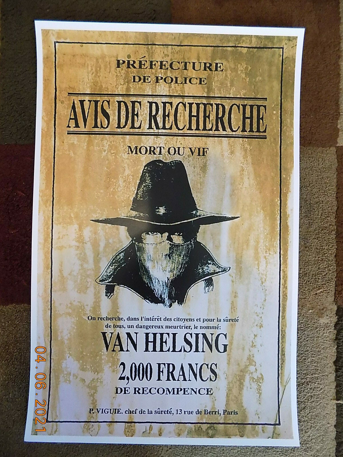 Van Helsing ( 11″ x 17″ ) Wanted Poster Collector’s Print