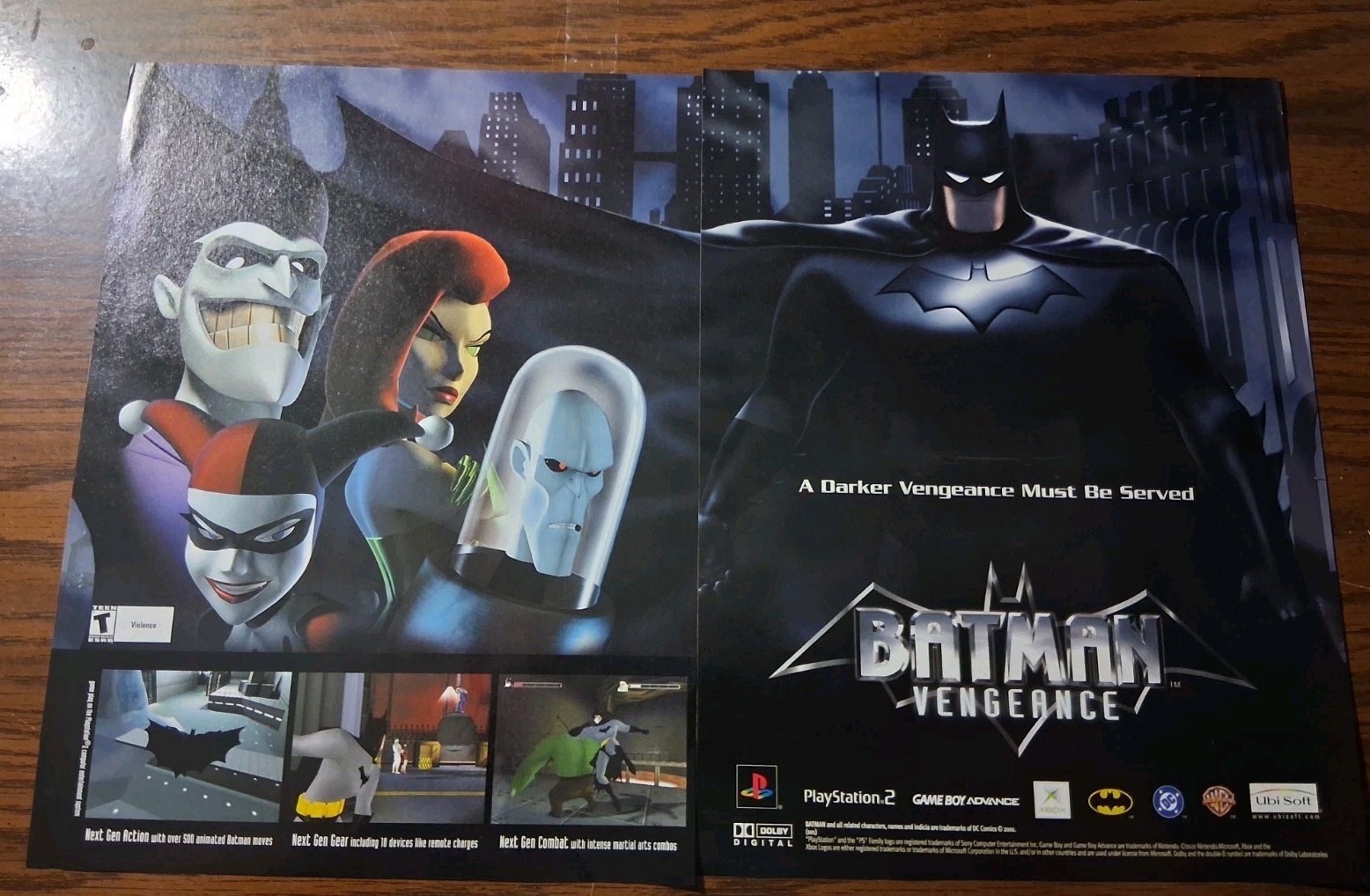 Batman Vengeance Video Game Promo Wall Art Print Ad 16×11 2001