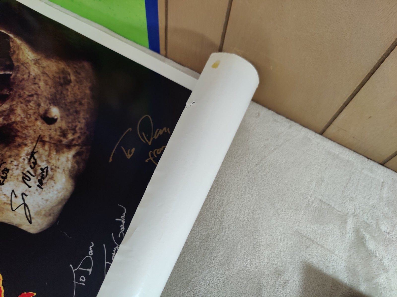 EVIL DEAD 2 Poster 27×41 Signed 5x Bruce Campbell Tony Gardner Raimi 1987 Auto