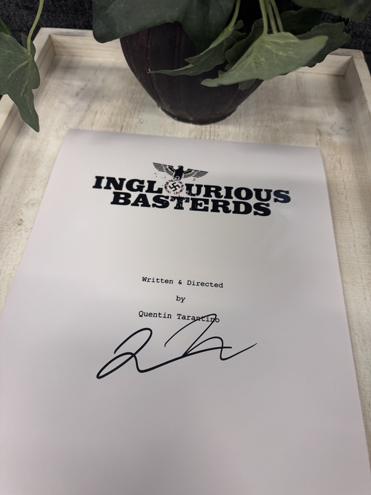 Quentin Tarantino Signed Autographed “INGLOURIOUS BASTERDS” Script Cover w/COA