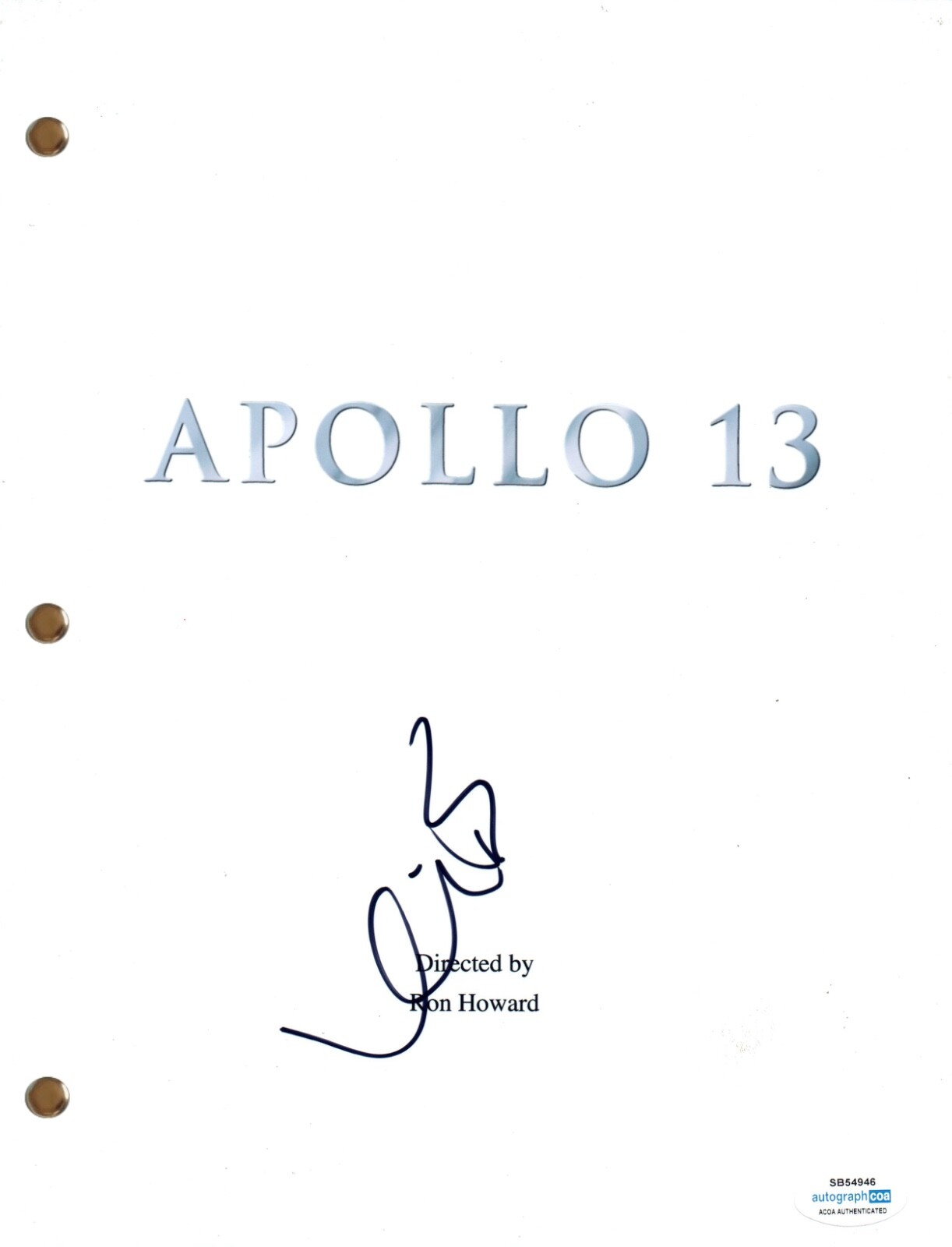 KEVIN BACON Signed Autographed APOLLO 13 Movie Script Full Screenplay ACOA