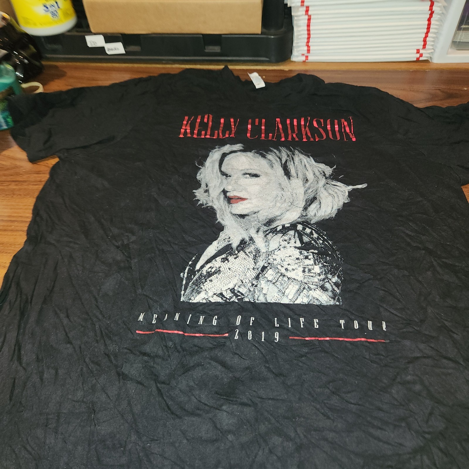 Kelly Clarkson Tour T-Shirt Women’s Sz 2XL Black “Meaning of Life Tour 2019”