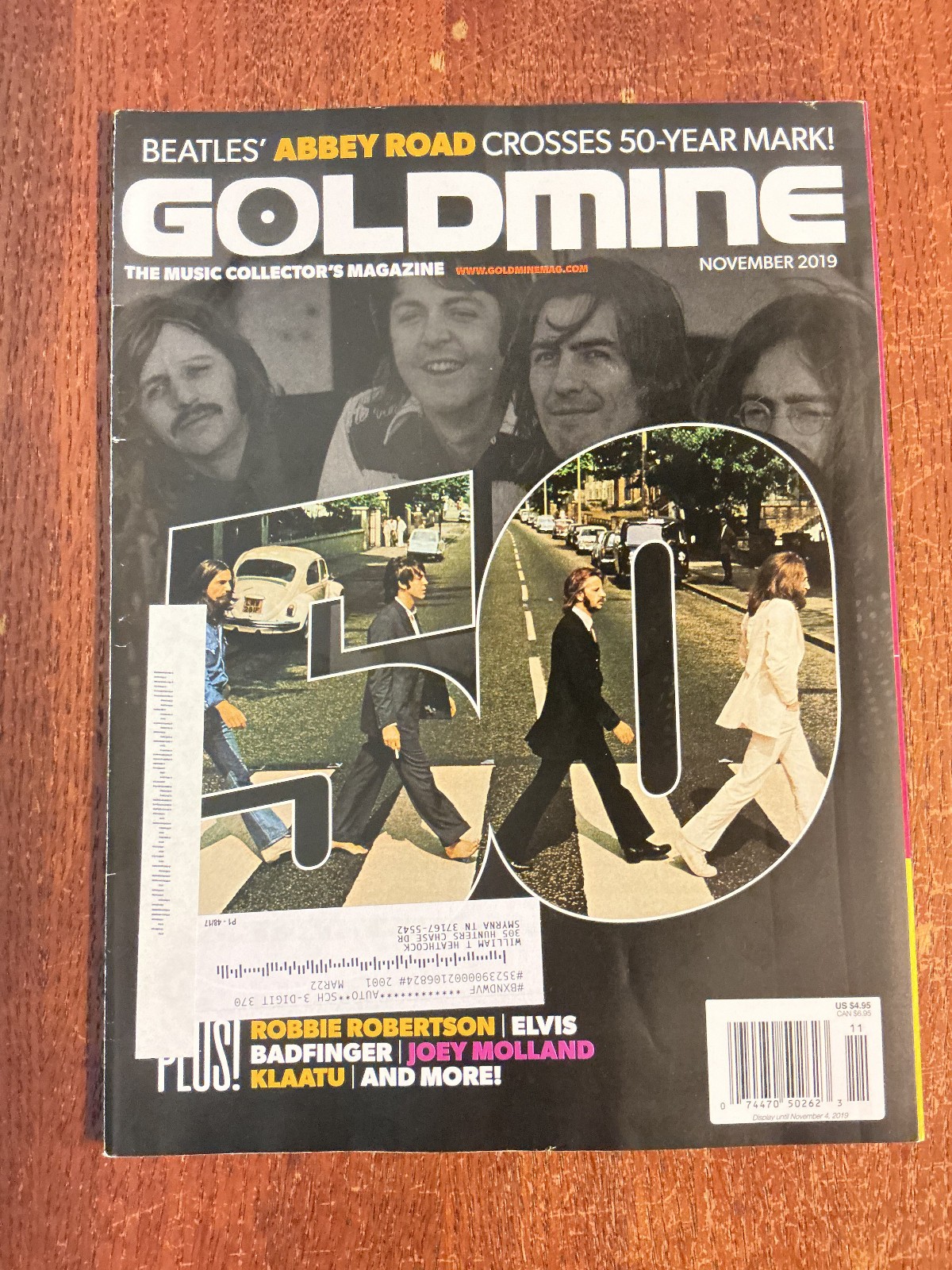 Goldmine Magazine November 2019 – Beatles Abbey Road at 50, Badfinger, Klaatu