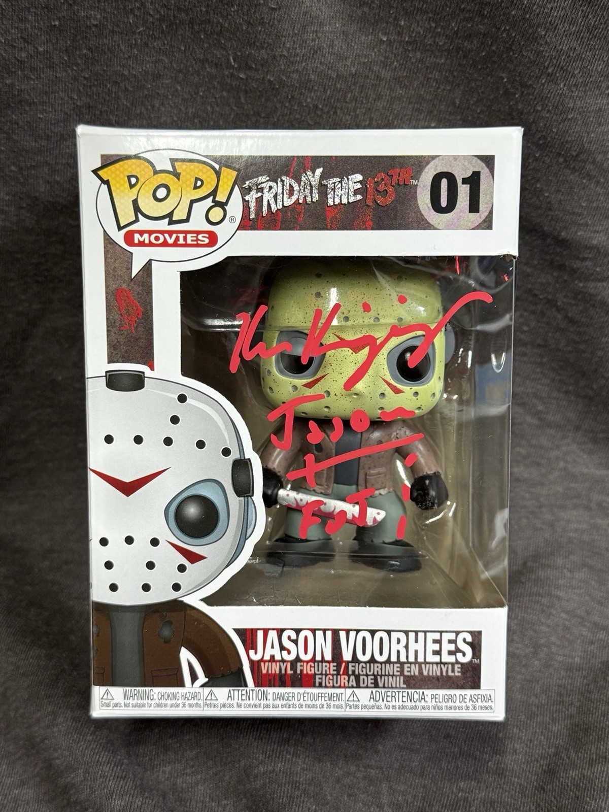 Ken Kirzinger Signed Jason Voorhees Funko Pop Friday The 13th BAS COA +protector