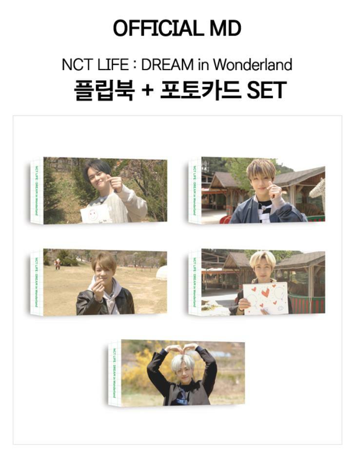 NCT DREAM OFFICIAL GOODS NCT LIFE : DREAM in Wonderland FLIP BOOK + PHOTOCARD