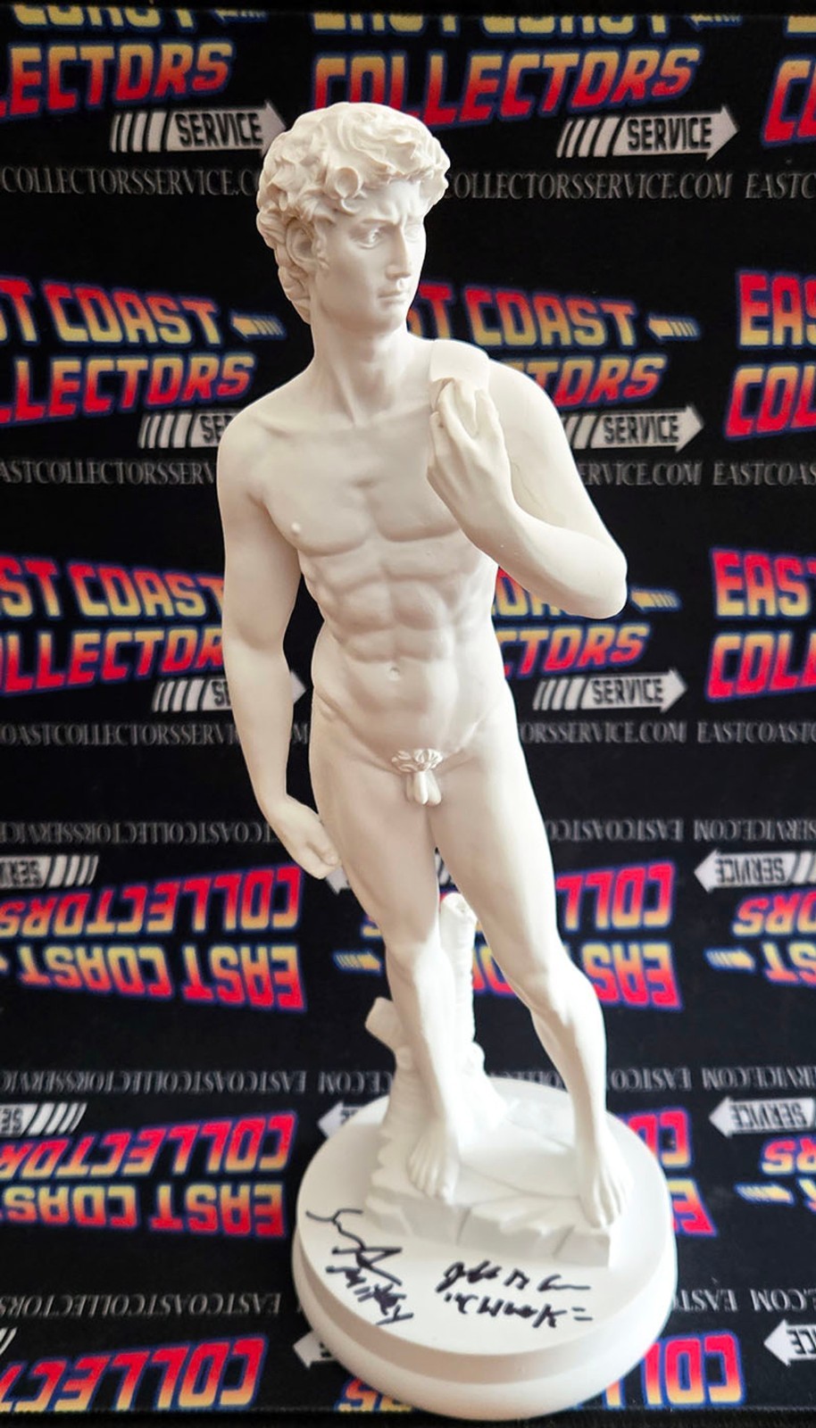 JEFF COHEN SEAN ASTIN Autographed DAVID STATUE Beckett Hologram COA GOONIES FILM