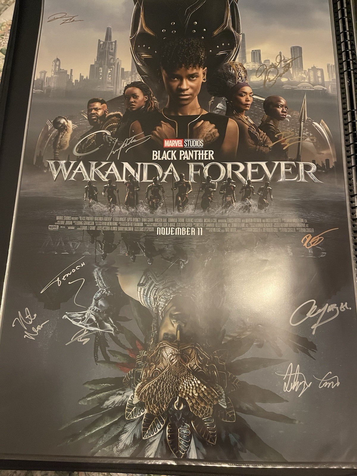 Black Panther Wakanda Forever 27×40 Original DS x10 Cast Signed