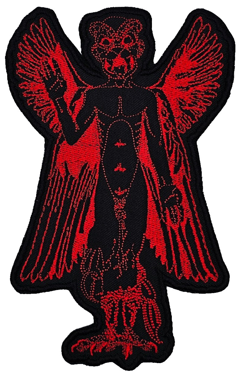 PAZUZU RED (shaped border) EMBROIDERED PATCH