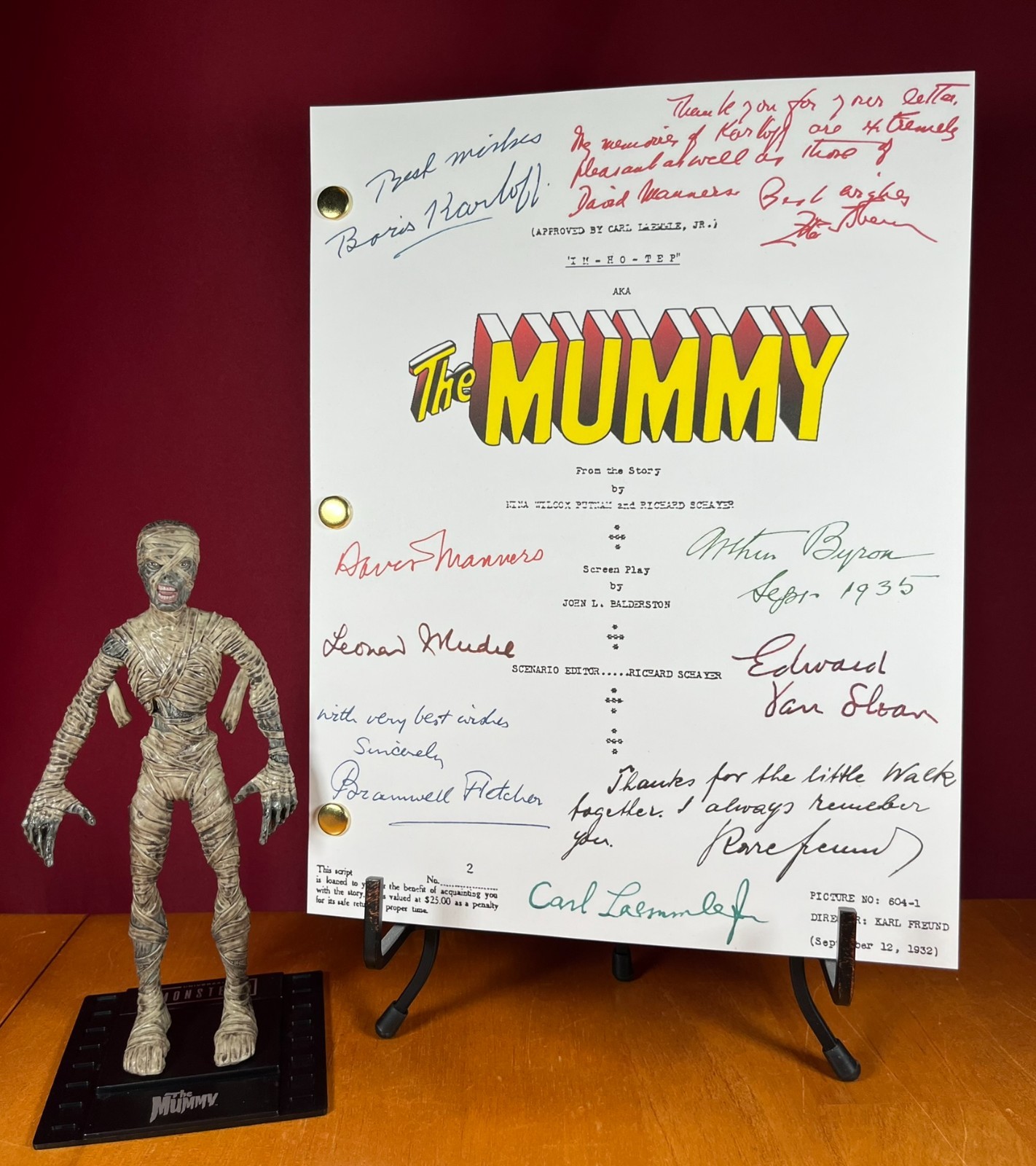 Classic Monsters Script Bundle Signed- Autograph Reprints- 7 Scripts- Dracula