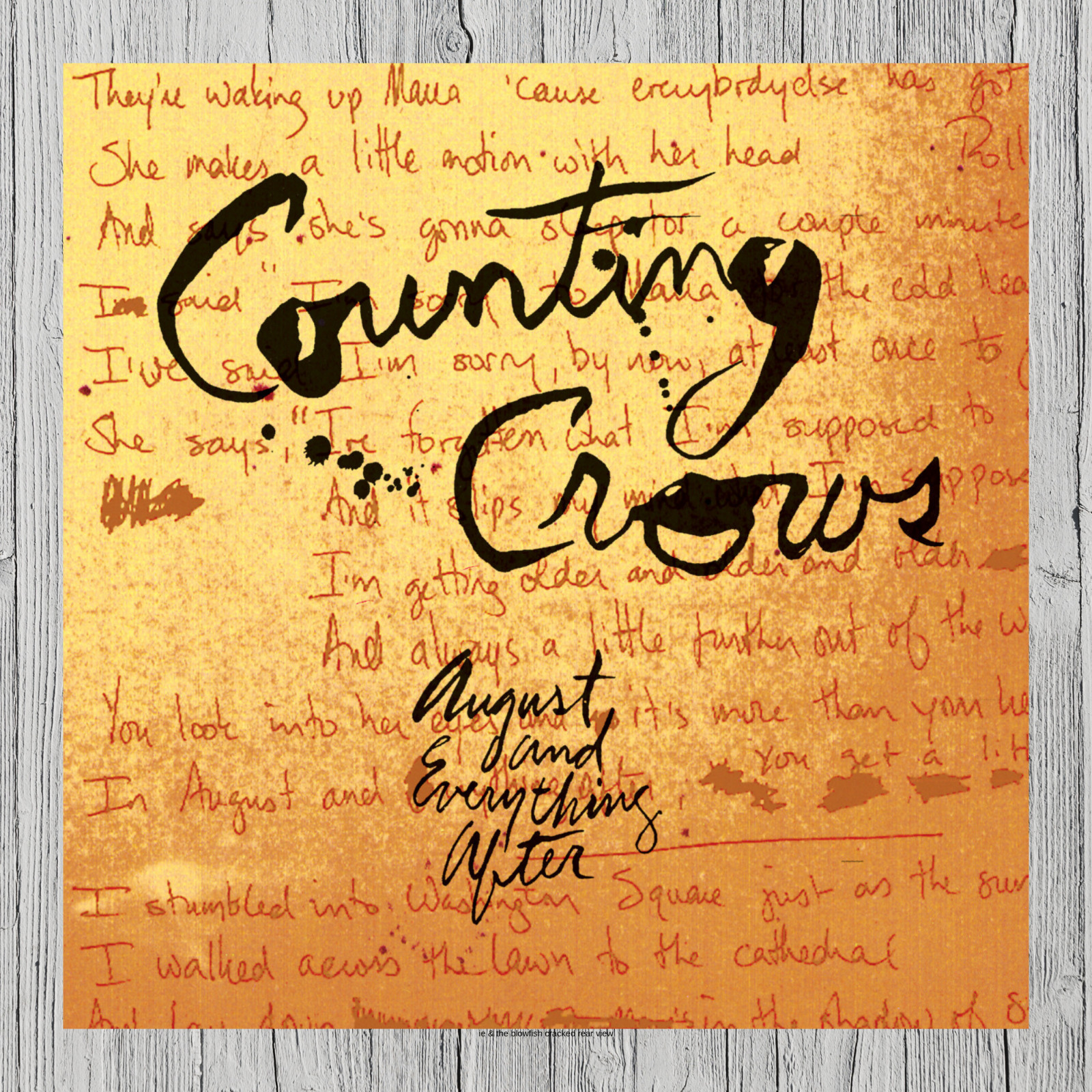 Counting Crows August and Everything After Album Cover Metal Sign Poster