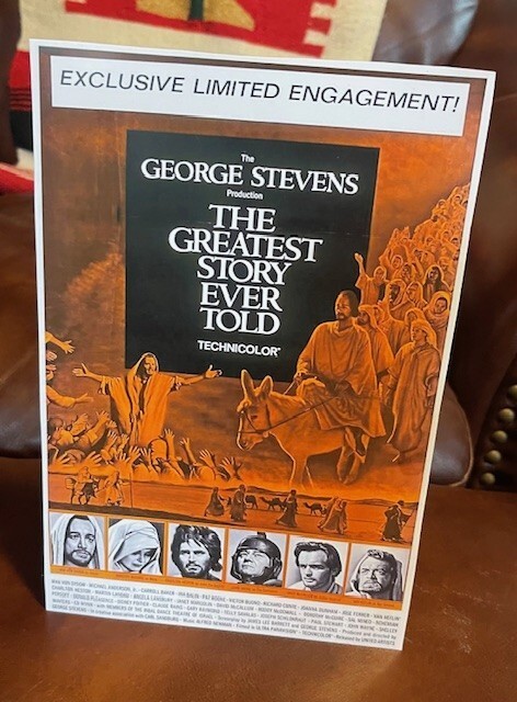 Greatest Story Ever Told Movie Poster Tabletop Display Standee 10 3/4″ X 7 1/4″