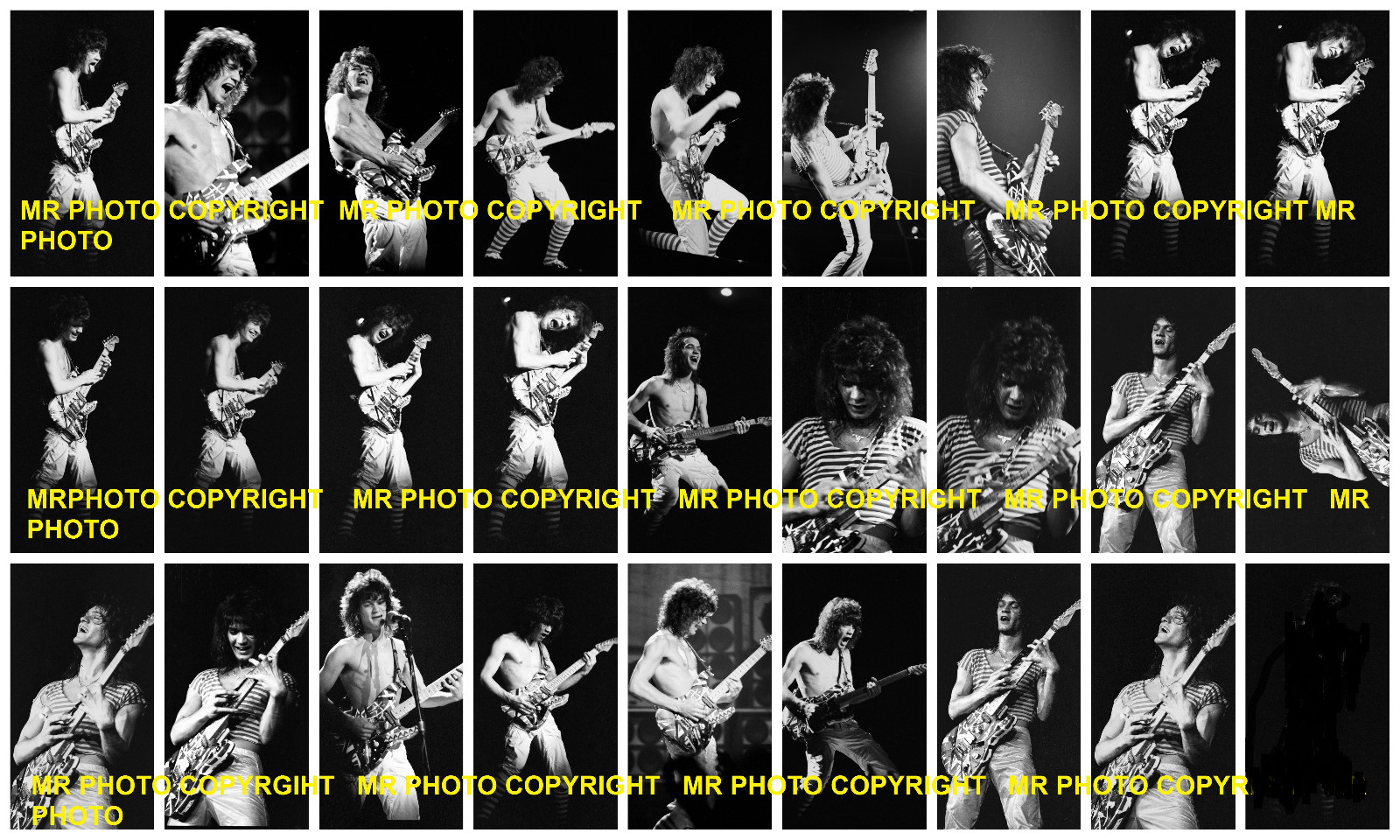 VAN HALEN EDDIE 26 Original photos 4X6