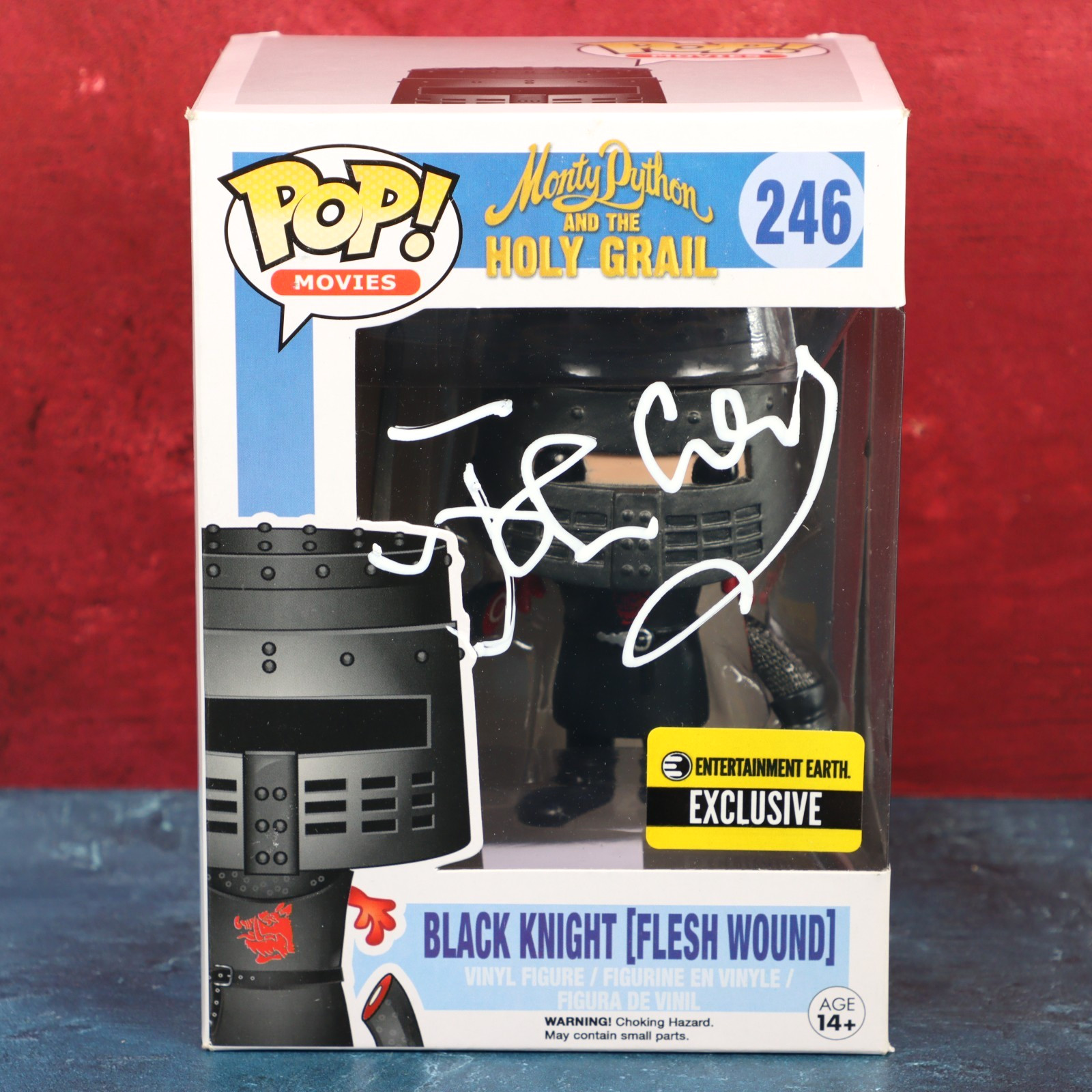 Funko Pop Monty Python 246 Black Knight John Cleese Signed JSA COA W/ Protector