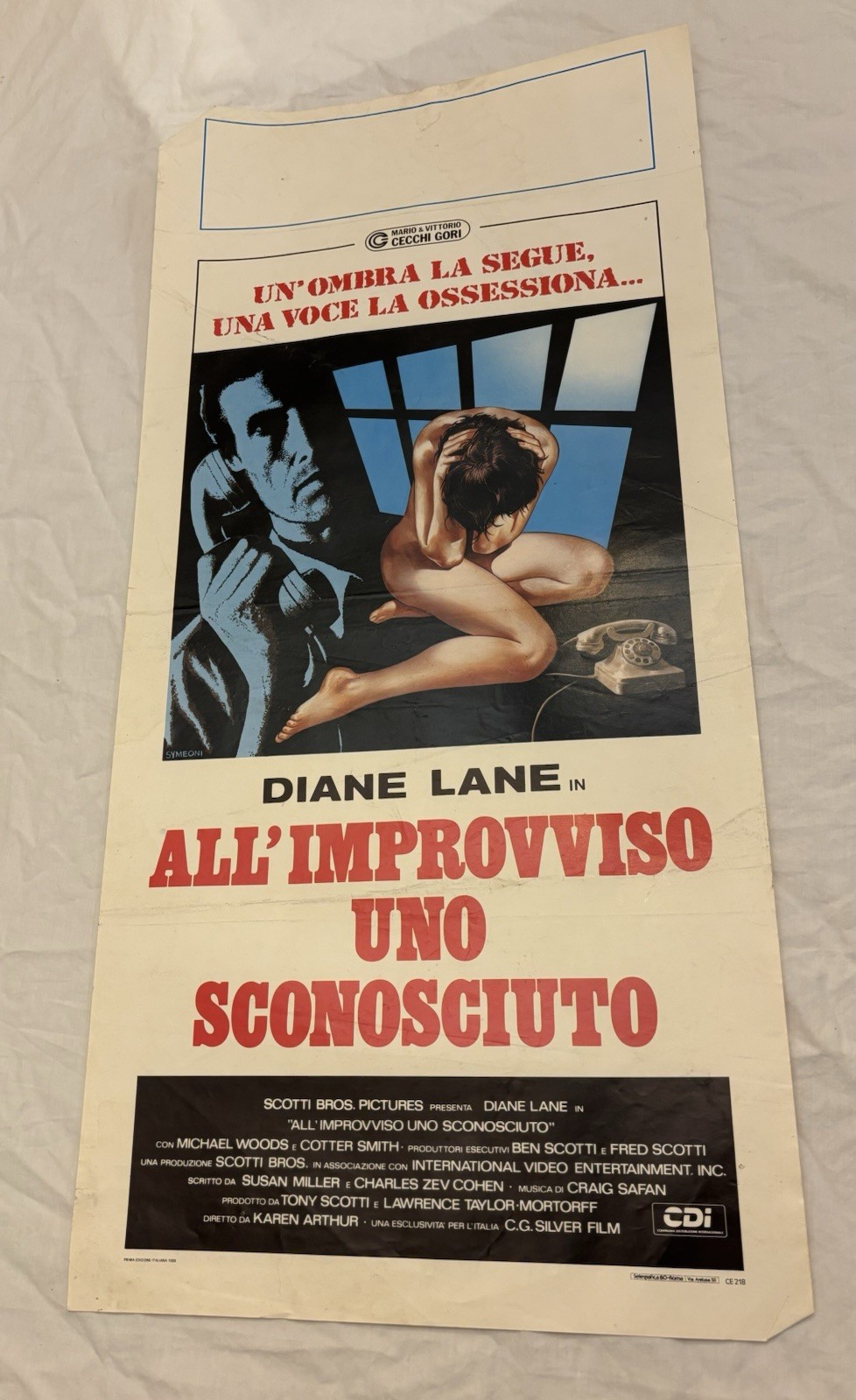 Lady Beware original movie poster Italian Locandina Diane Lane Michael Woods