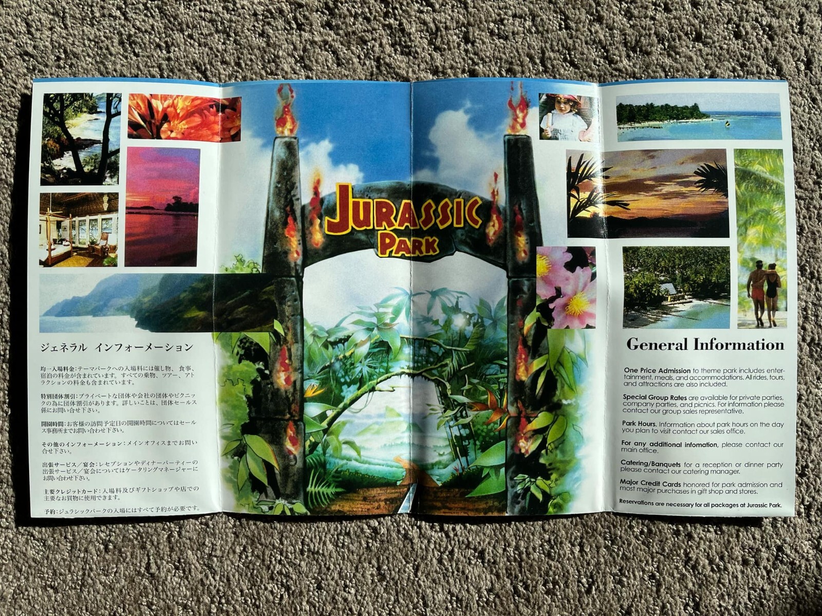 JEFF GOLDBULM SIGNED X2 JURASSIC PARK MAP PROP EXACT PROOF