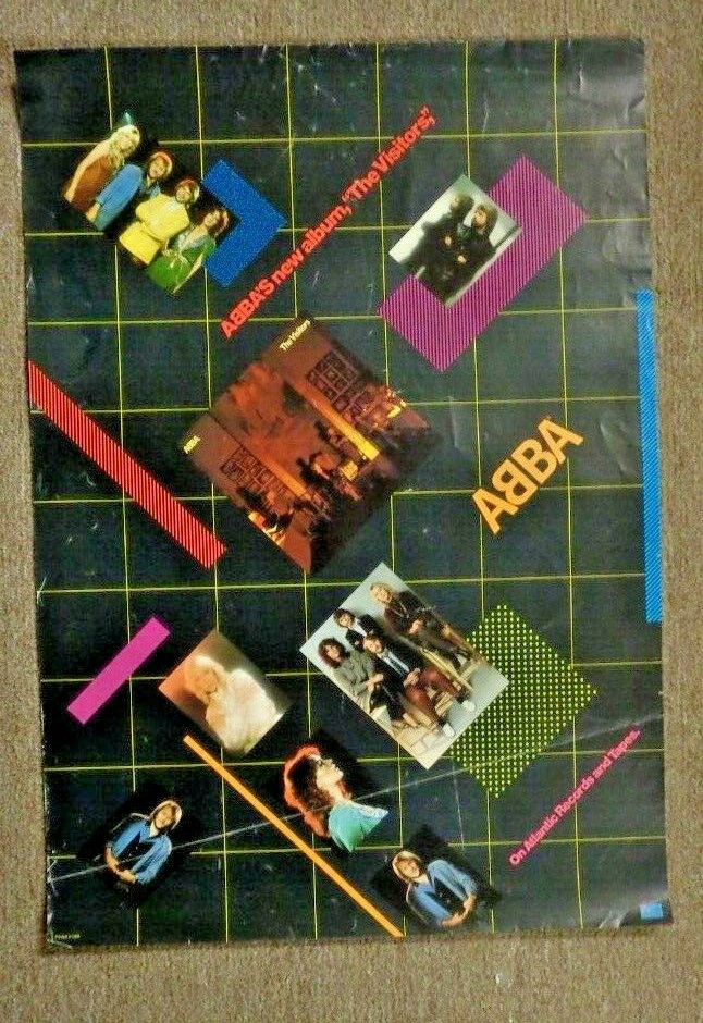 ABBA POSTER The Visitor’s Record Album Promo Atlantic SD 19332 vintage original