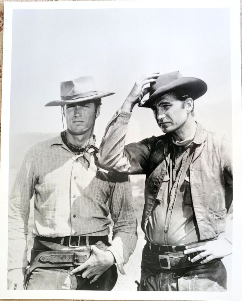 THREE Scarce vintage CLINT EASTWOOD TV Stills as Rowdy Yates in RAWHIDE