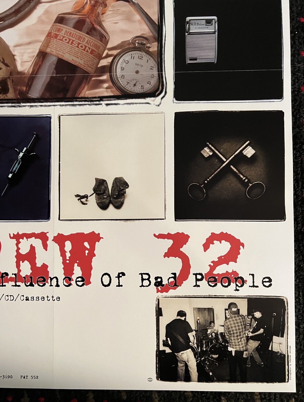 SCREW 32 Under the Influence of Bad People 18×24 record store promo poster PUNK