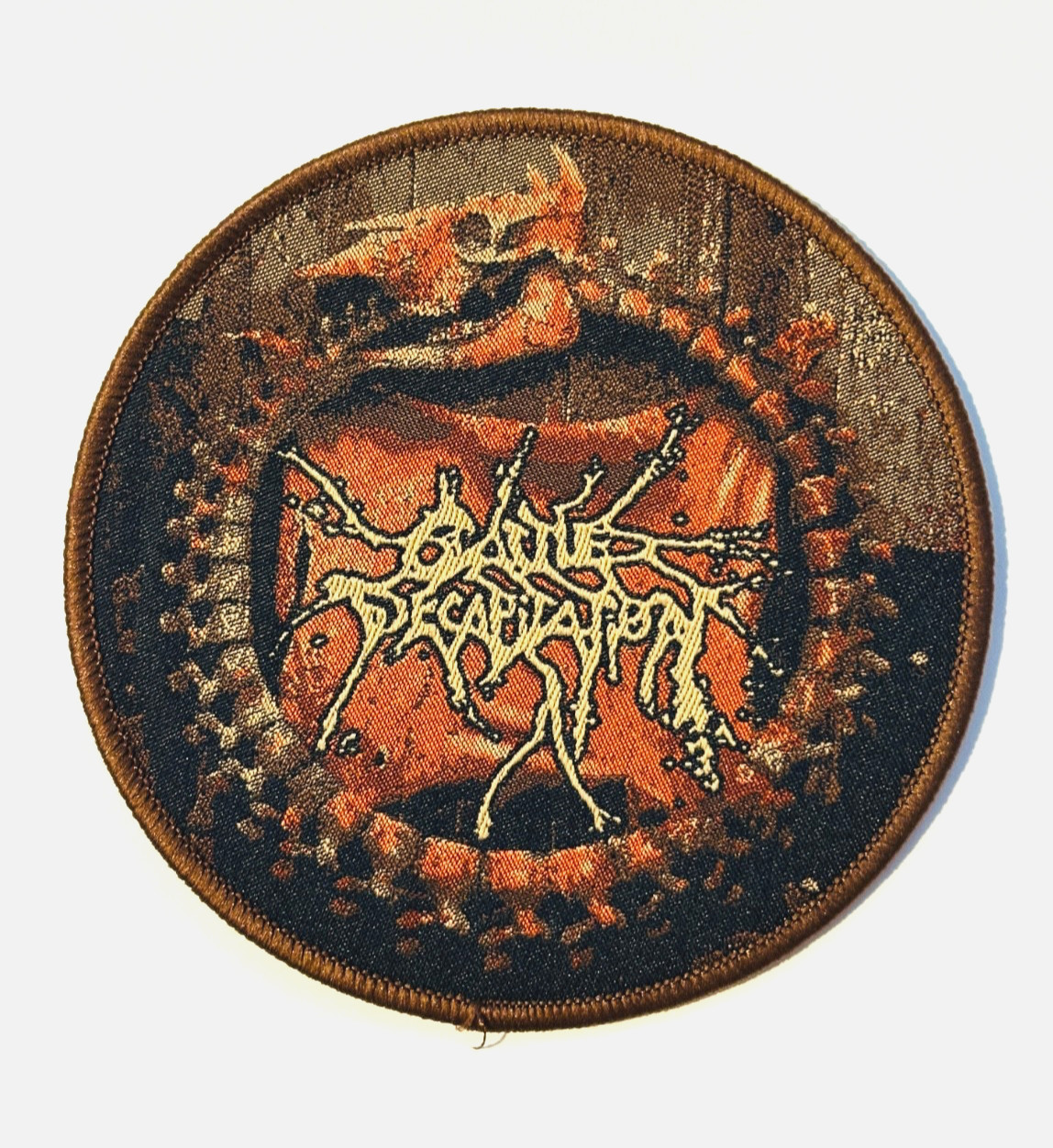 Cattle Decapitation – Everyone Deserves To Die BROWN Border Licensed Woven Patch