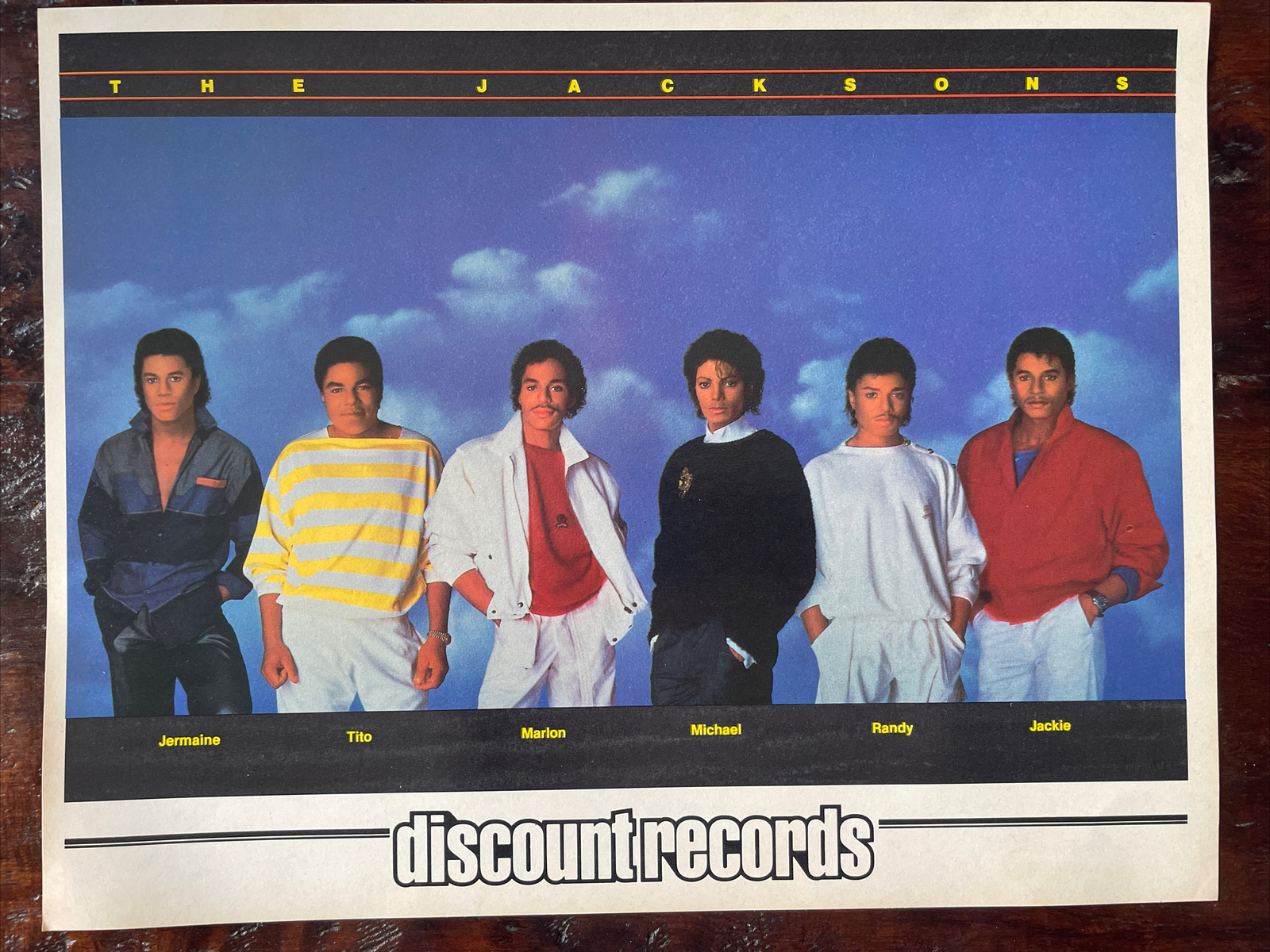 1984 Discount Records The Jacksons Michael Jermaine Jackson Advertisement Flyer
