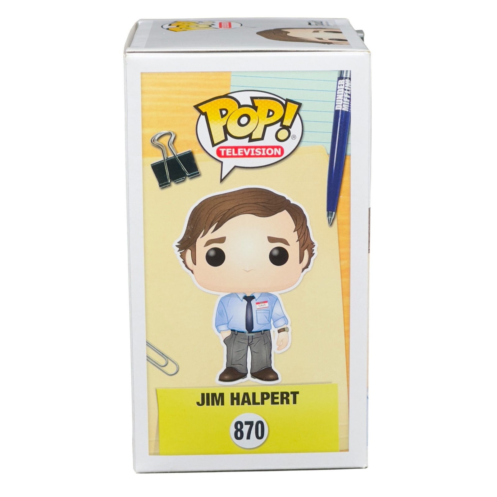 John Krasinski Signed Jim Halpert Funko Pop 870 The Office Beckett Authentic!