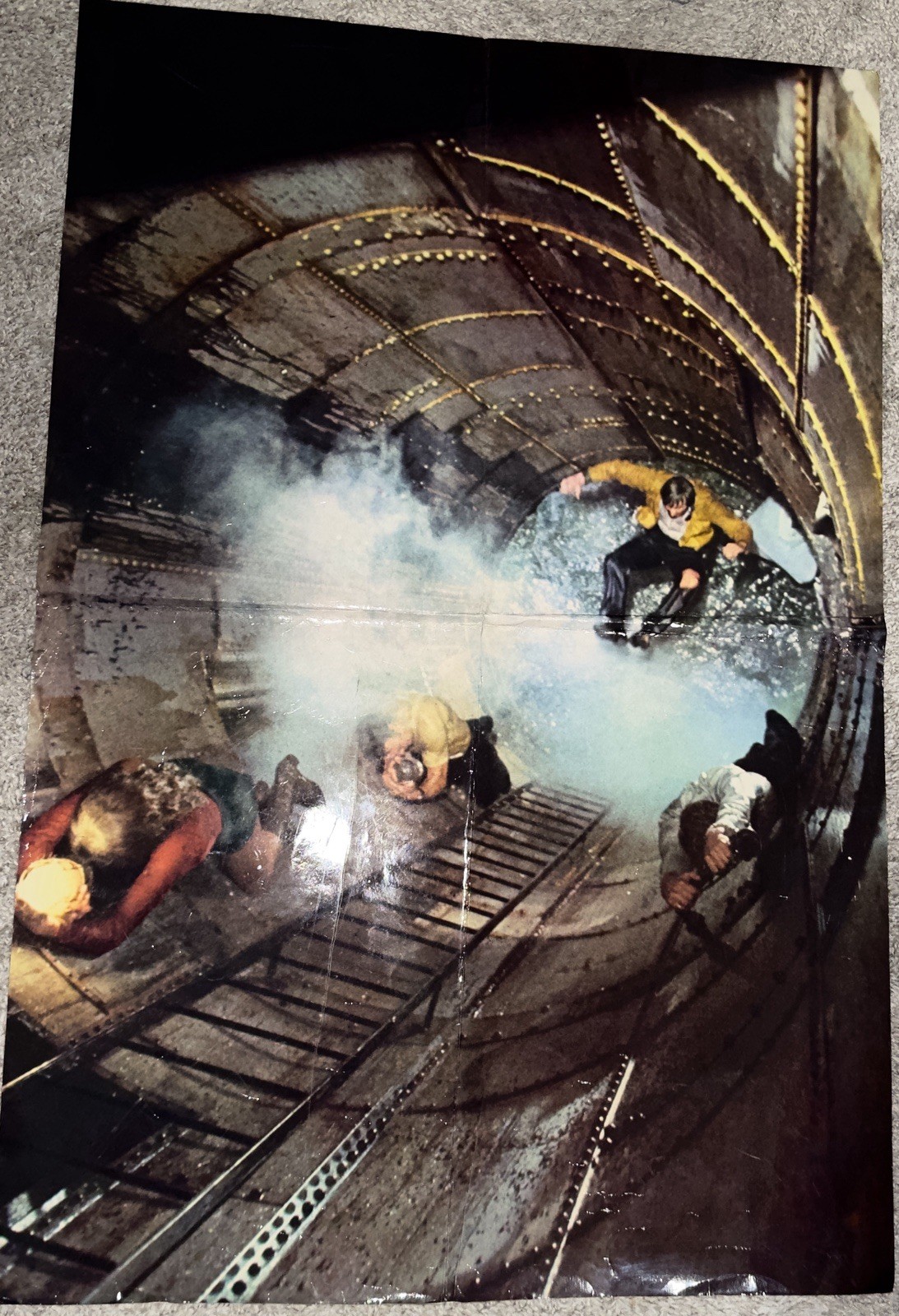 Rare Original 1972 The Poseidon Adventure Studio Poster -Fox Theatrical Display