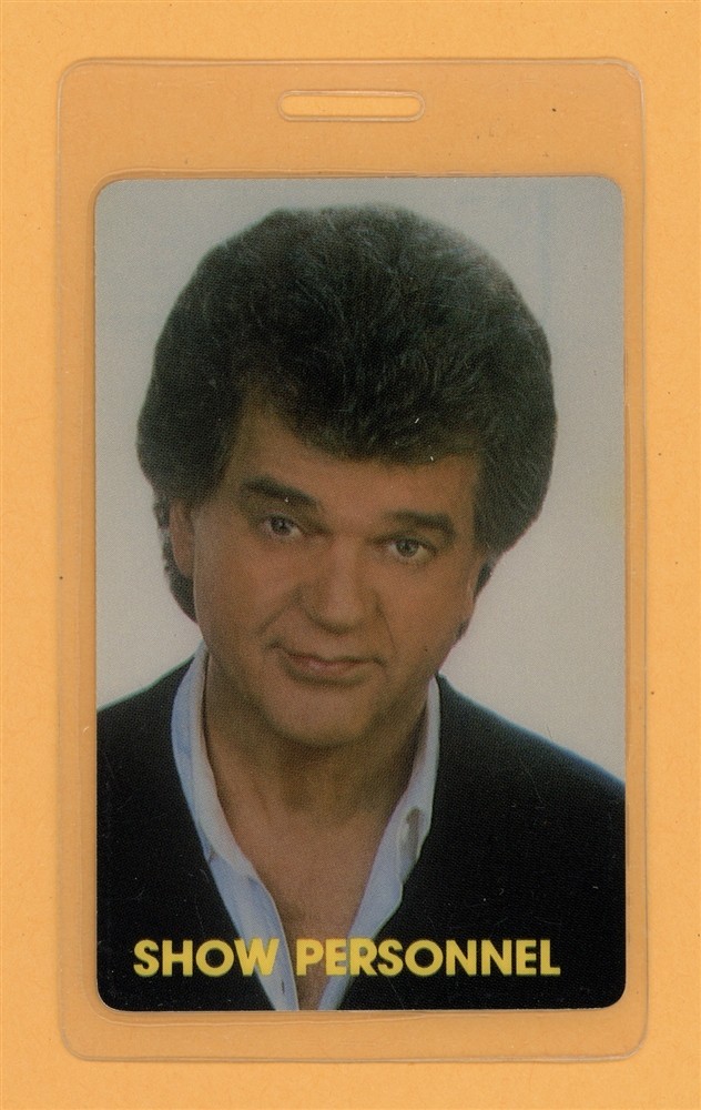 Conway Twitty 1989 Concert Tour Show Personnel Laminated Backstage Pass