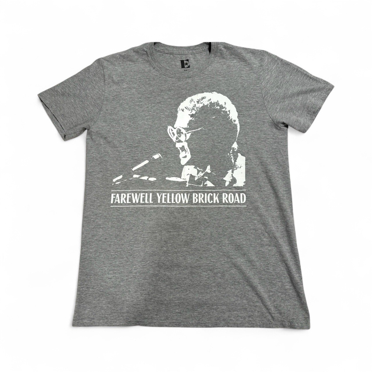 ELTON JOHN Farewell Yellow Brick Road 2018 T Shirt Medium Gray