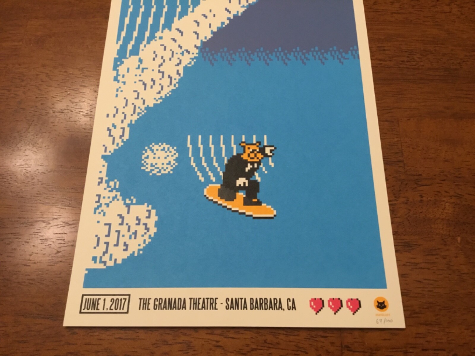 Ryan Adams poster 2017 Santa Barbara Minsloff Avett Pearl Jam Phish Emek Sperry