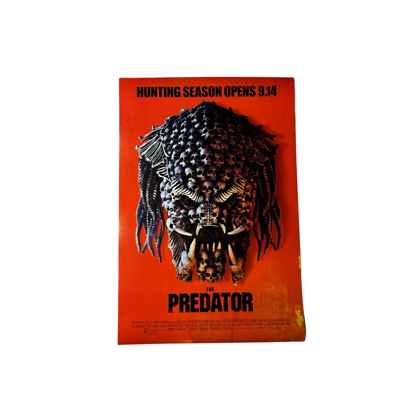 The Predator Original DS Movie Poster 27×40 2018 Advance Skulls Hunting Season