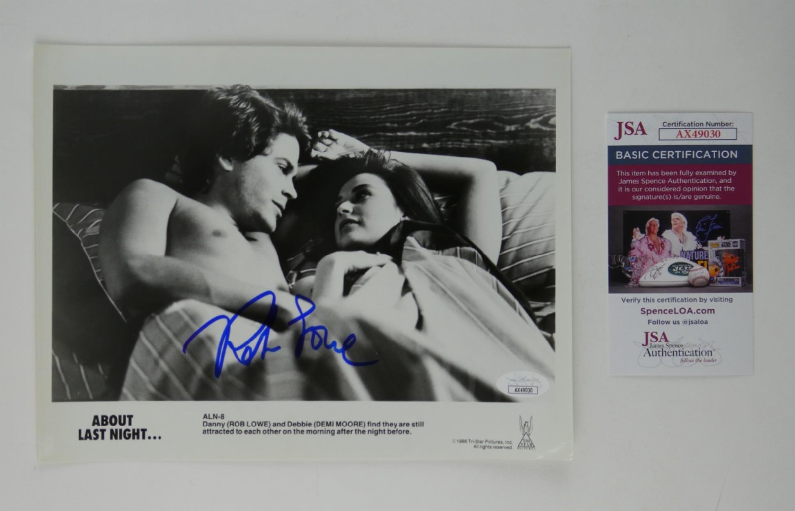 Rob Lowe Signed B&W 8×10 Promo Photo About Last Night Autographed JSA COA