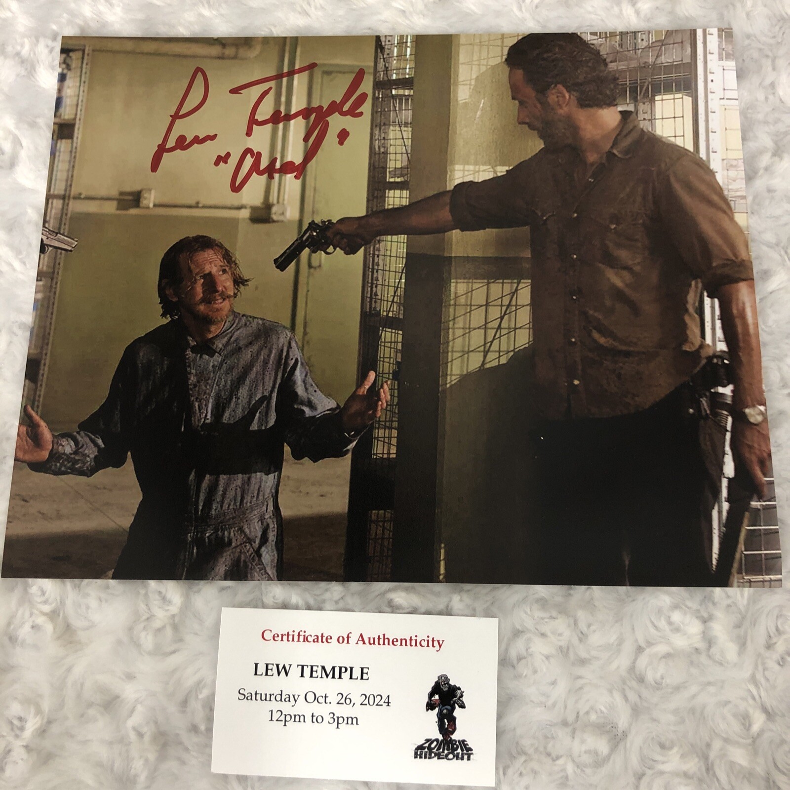 Lew Temple Signed 8×10 Photo The Walking Dead Axel Autograph W/ Store COA