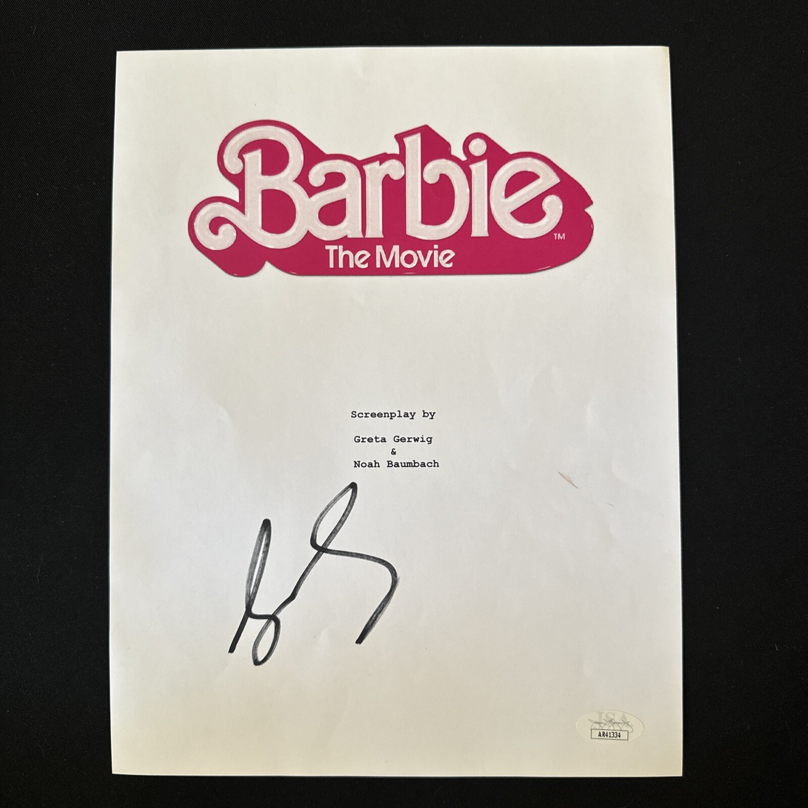 Greta Gerwig Signed Autograph Barbie Full Movie Script Cover Only JSA COA