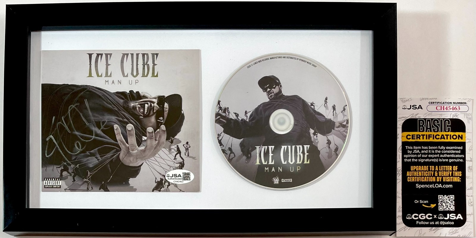 Ice Cube Signed Man Up CD Framed Matted Display Authentic Autograph NWA JSA COA