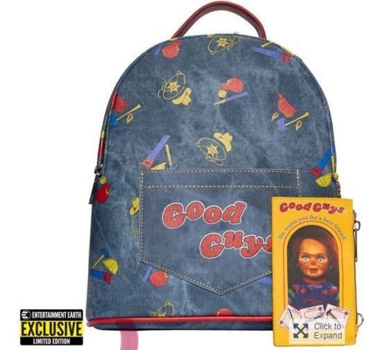 Chucky Good Guys Mini Backpack, Bioworld, Entertainment Earth Exclusive.