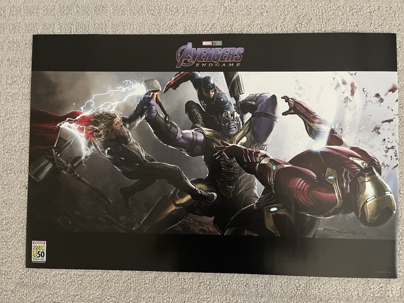 SDCC 2020 Marvel Avengers Endgame Final Battle Promo Poster 50 Years Of Con HTF
