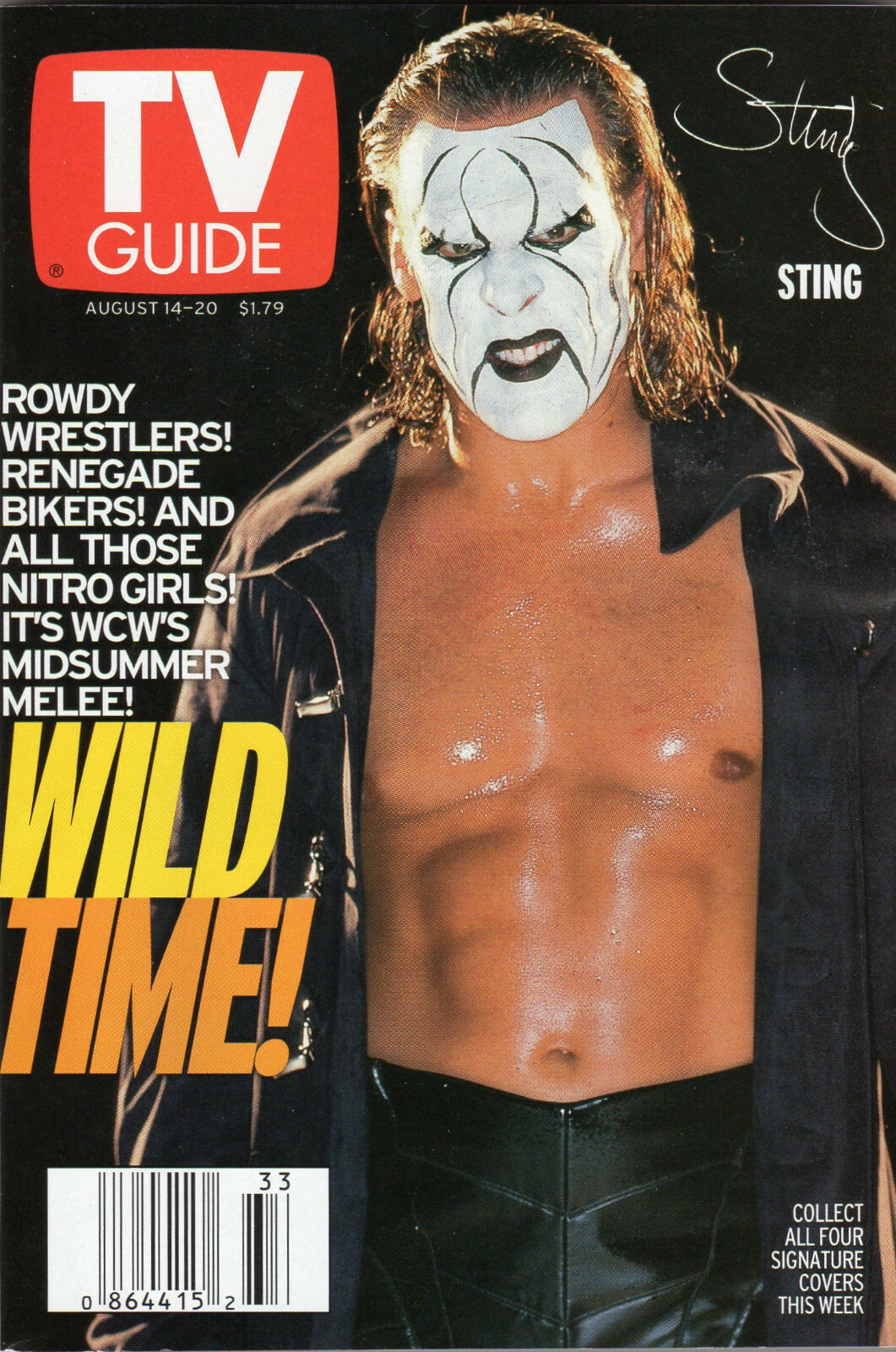 1999 TV Guide – Sting – WCW – Halle Berry – Rodman – Norris – Sorbo – Hung
