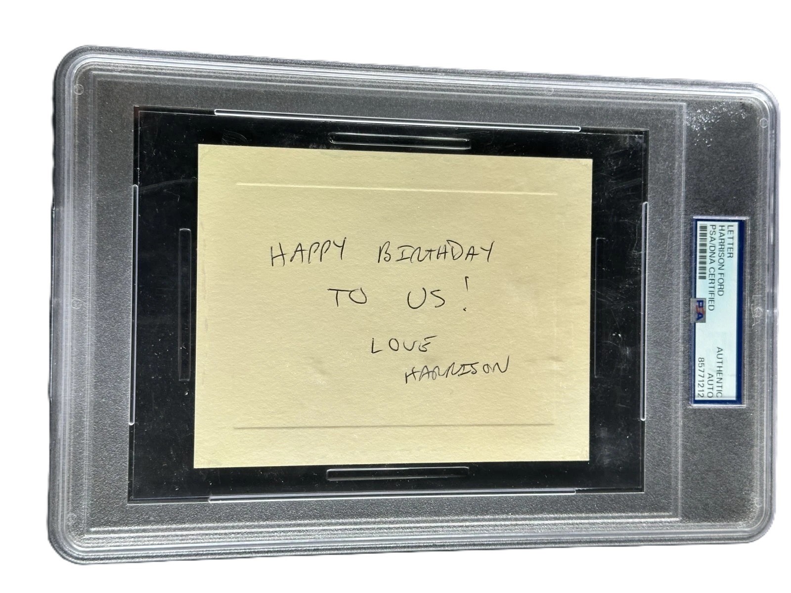 Harrison Ford Signed Handwritten 4×6 Birthday Note Star Wars PSA PSA/DNA