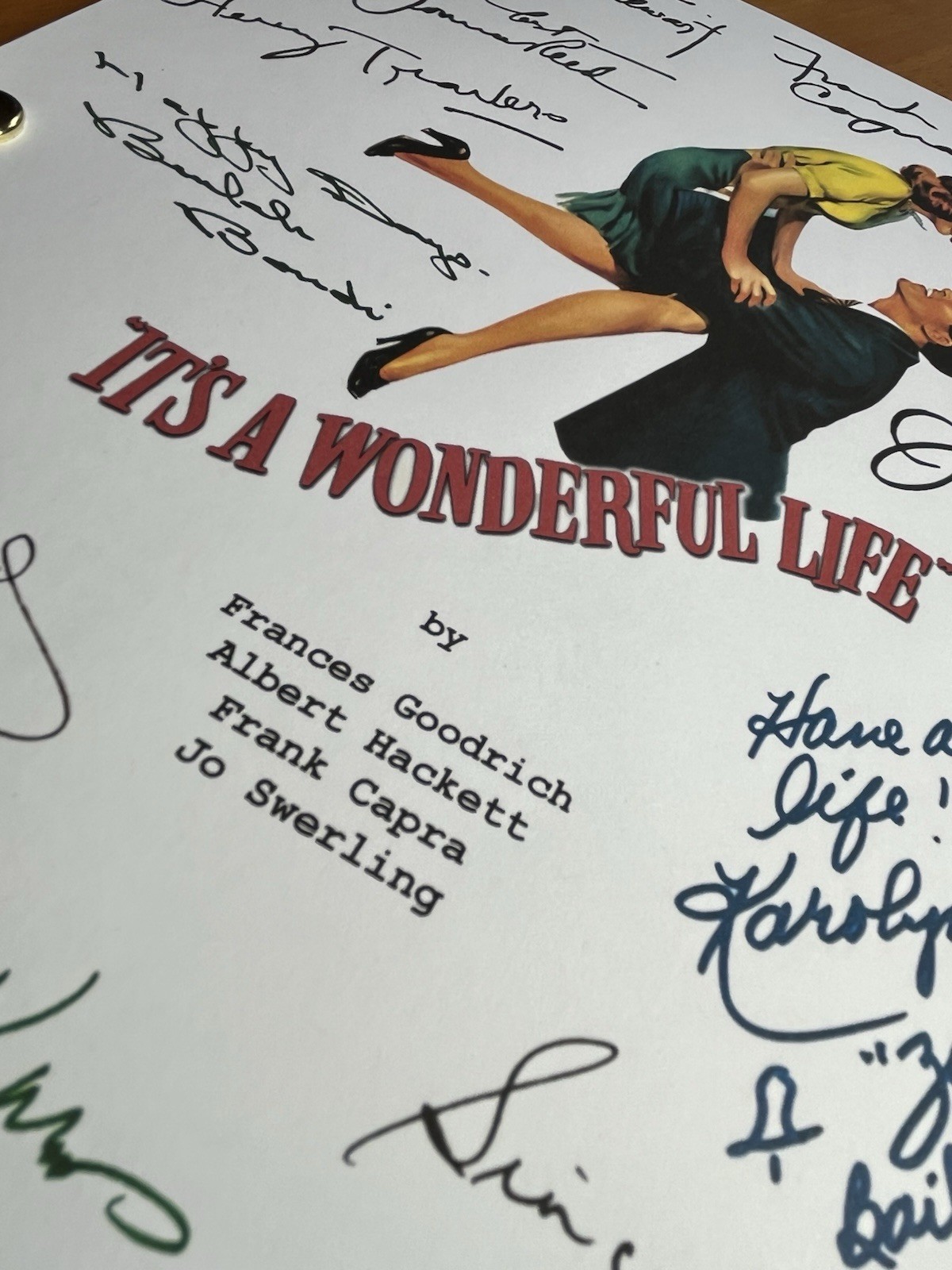 It’s A Wonderful Life Script Cast-Signed- Autograph Reprints- 168 Pages Long