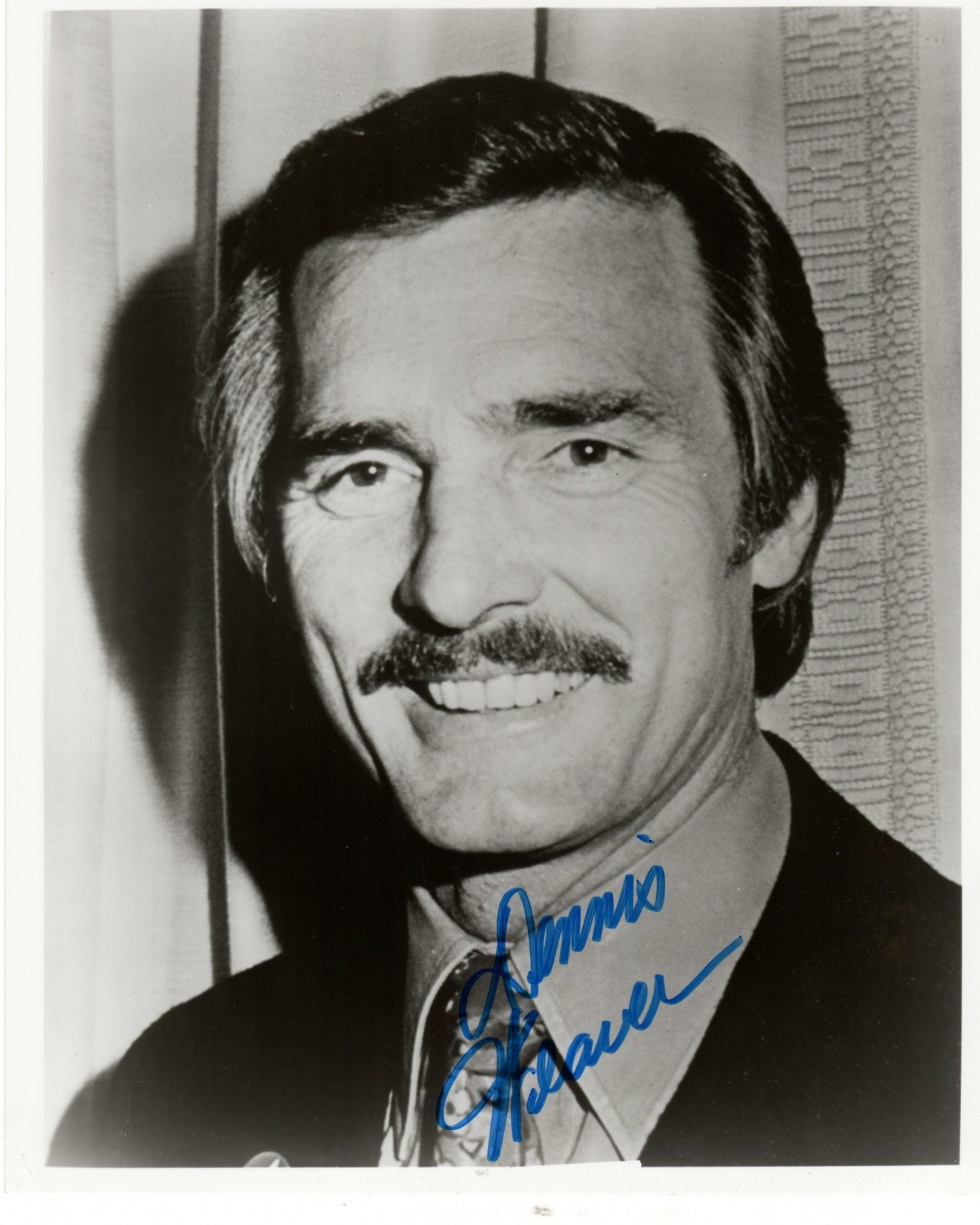 DENNIS WEAVER Autograph Signed 8X10 B&W 1970s McCLOUD Publicity Photo w/ COA